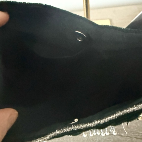 NWT T.J.Maxx Celestial Silver and Gold Beaded Wristlet in Dark Green Velour - Picture 5 of 7